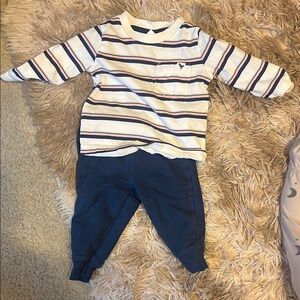Carter's Classic White and Blue Matching Set